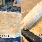 Photos of making these into orange cinnamon rolls.