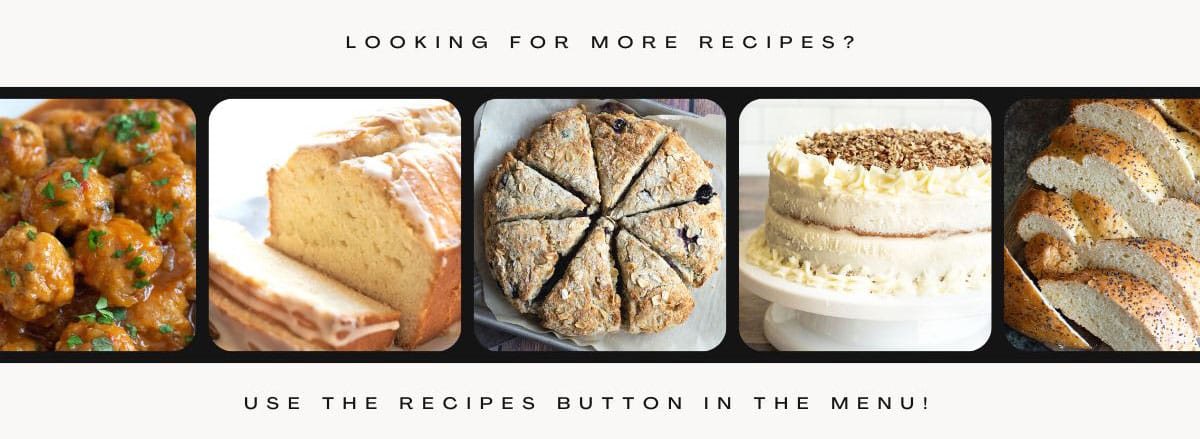 A reminder to use the recipe search in the menu.