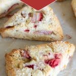 A pin image of the strawberries and cream scones.