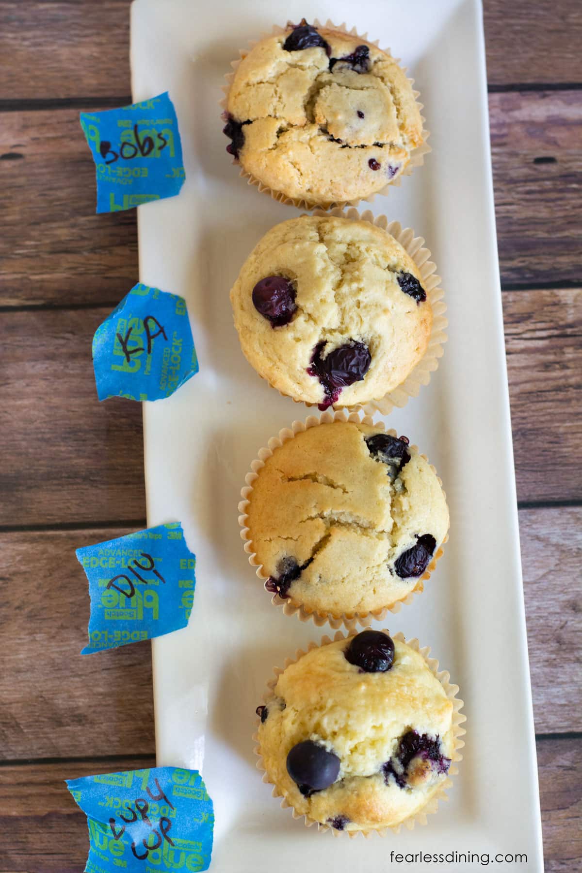 The top view of all of the baked muffins.