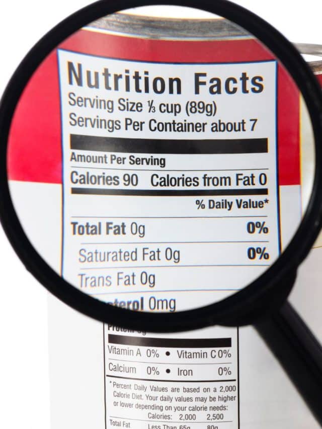 A photo with an ingredients label on a can of food.