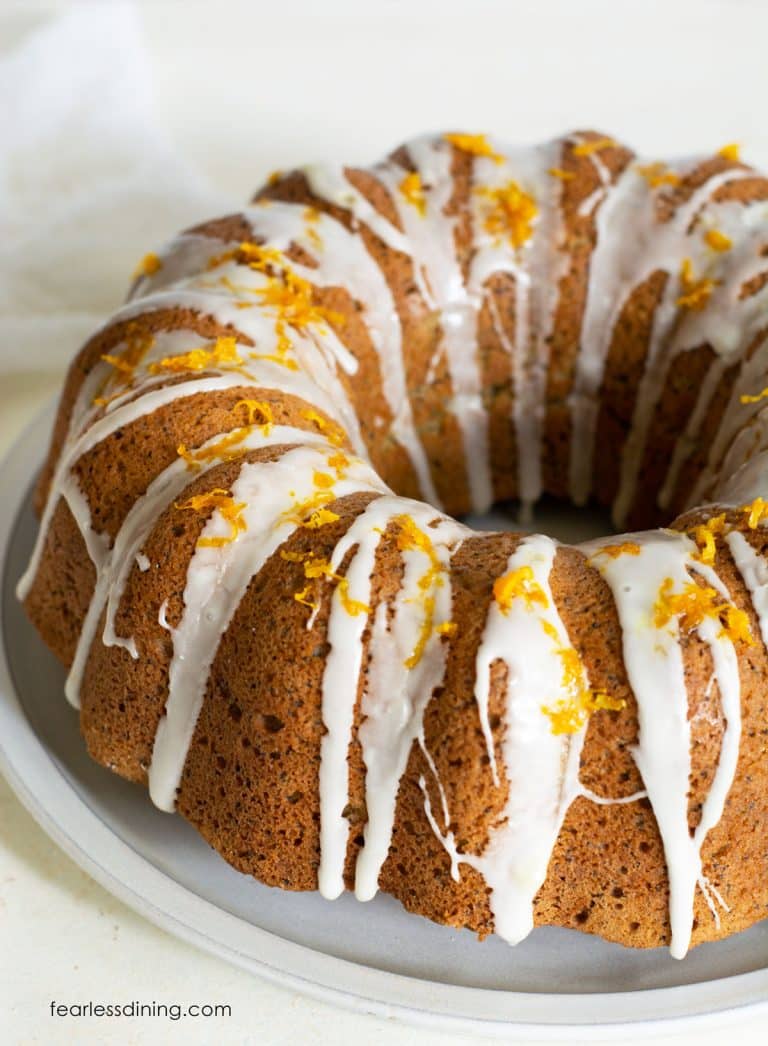 Fluffy Gluten Free Orange Poppy Seed Cake