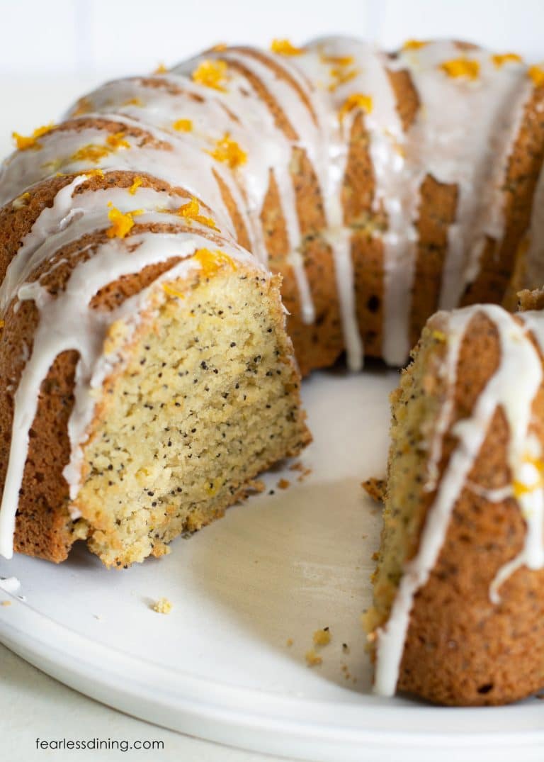 Fluffy Gluten Free Orange Poppy Seed Cake Fearless Dining