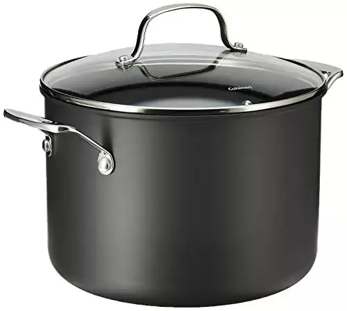 Cuisinart Chef's Classic Nonstick Hard-Anodized 8-Quart Stockpot with Lid,Black