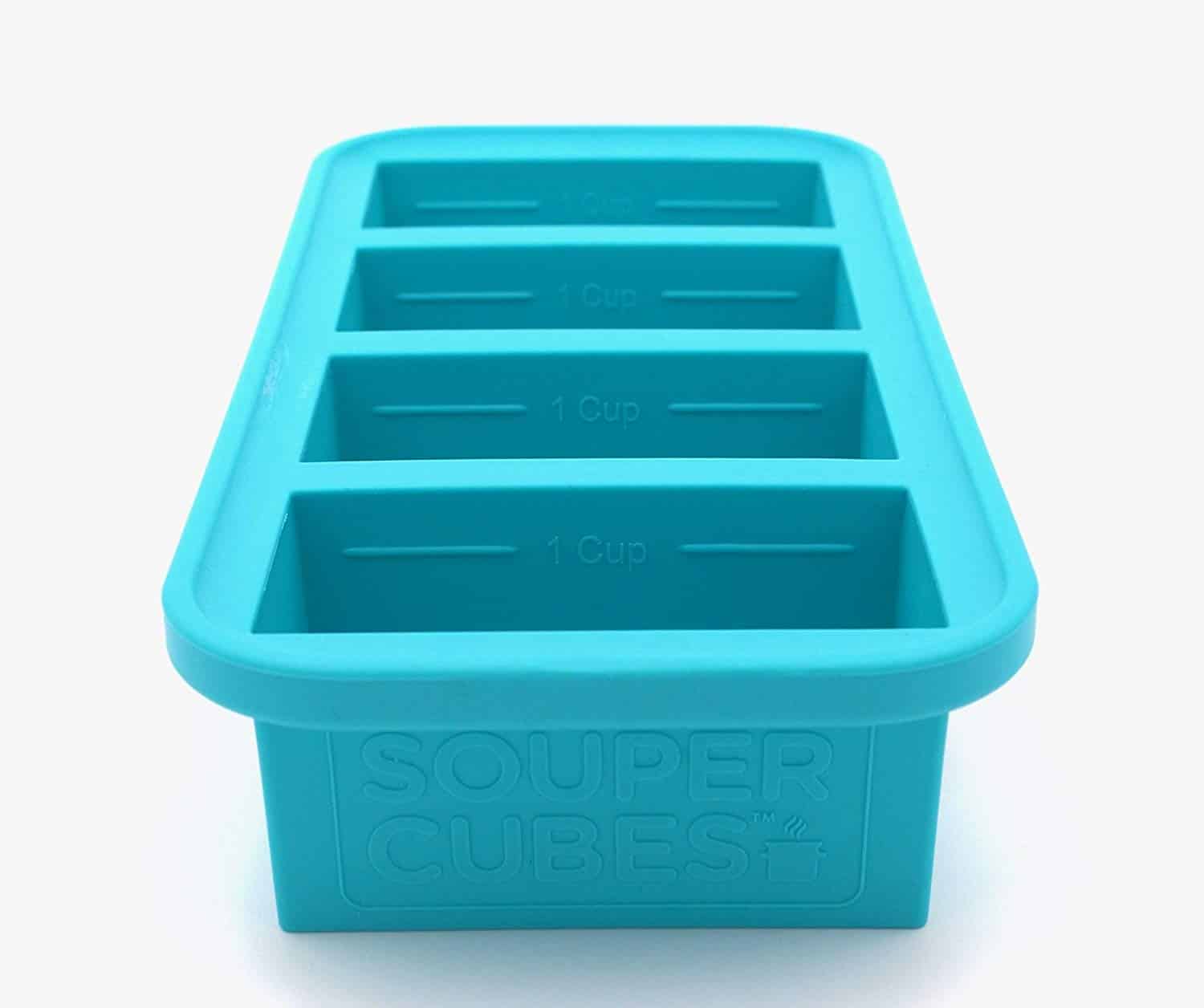 Super Cube container on the counter.