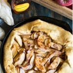 A Pinterest pin image of the baked gluten free apple galette.
