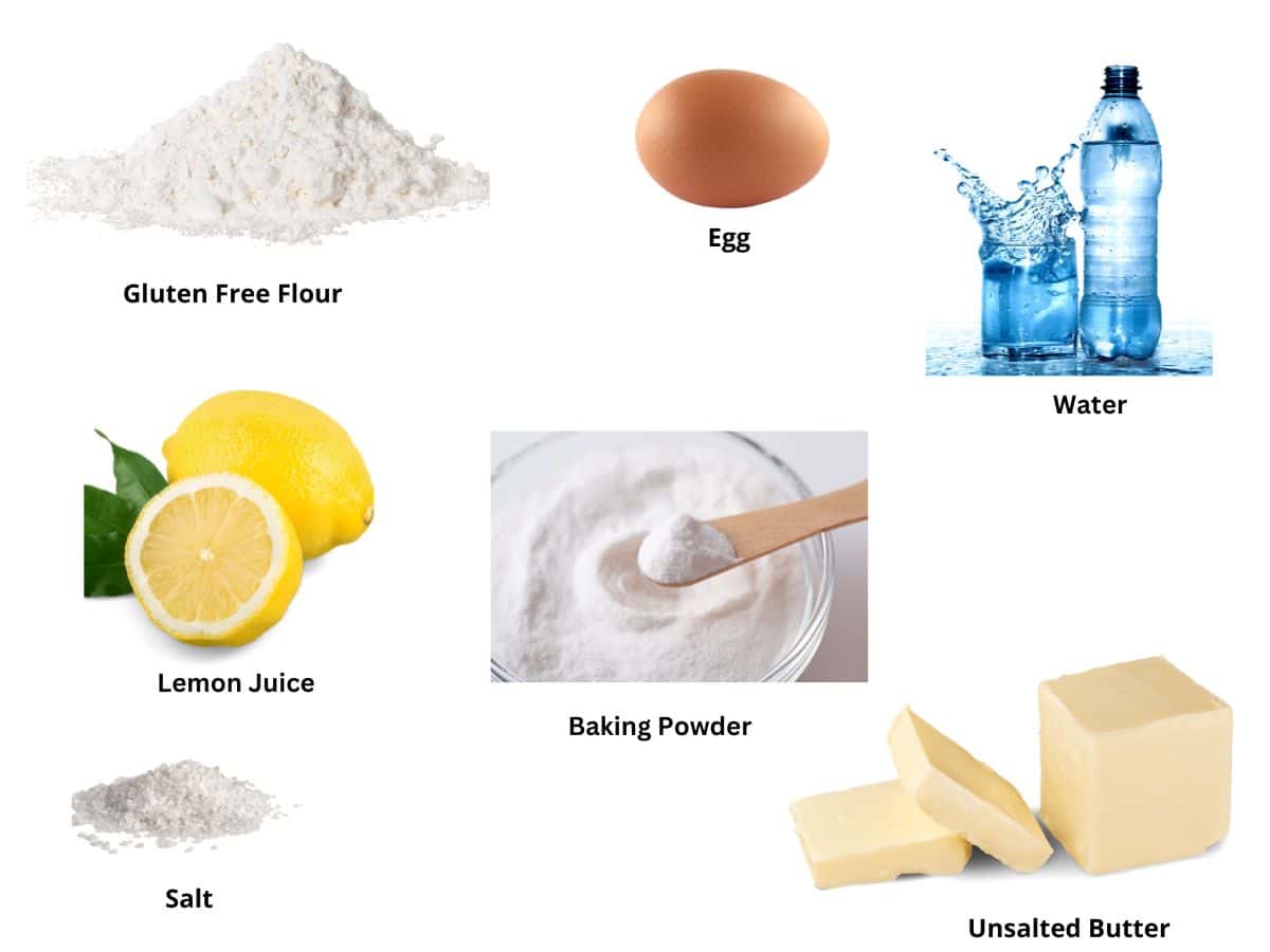 Photos of the gluten free galette ingredients