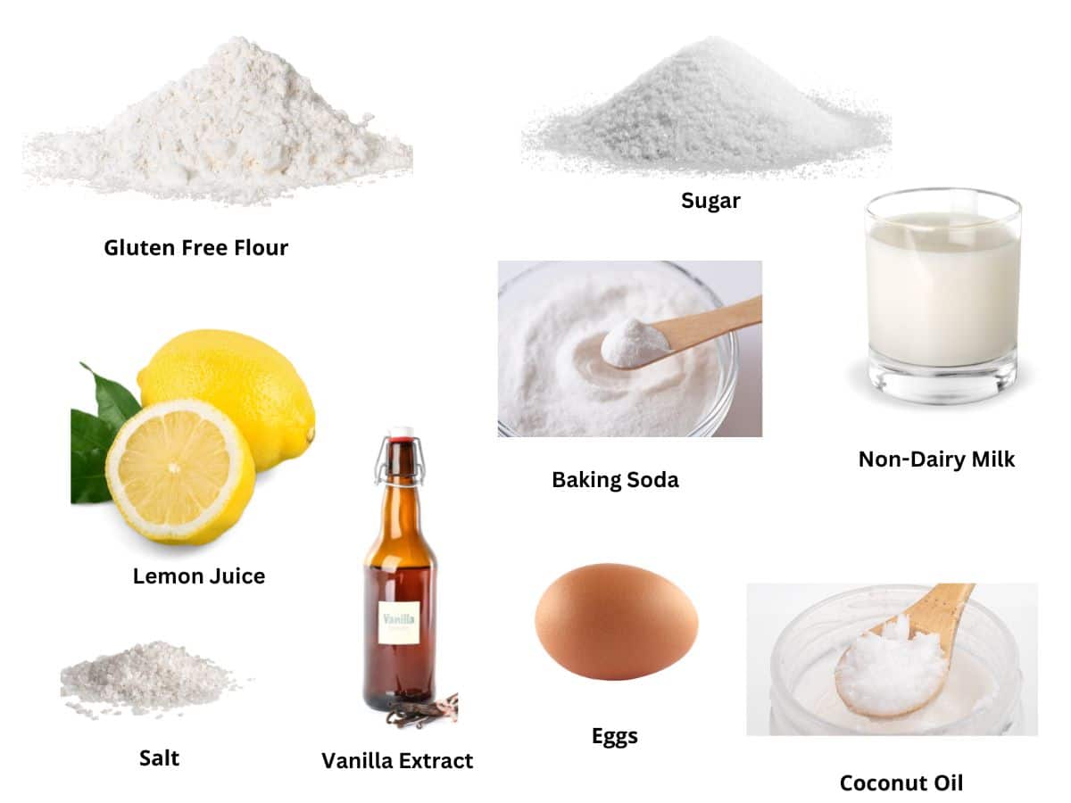 Photos of the lemon cupcake ingredients.