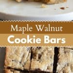 A Pinterest pin image of the walnut maple bars.