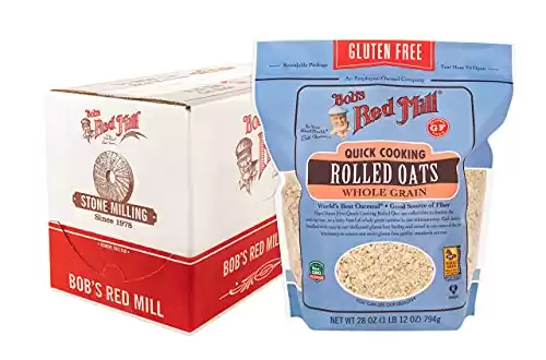 Bob's Red Mill Gluten Free Quick Cooking Rolled Oats, 28-ounce (Pack of 4)