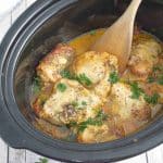 Honey mustard chicken in the slow cooker.