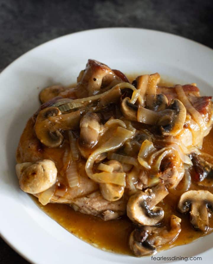 Easy Smothered Gluten Free Pork Chops Recipe - Fearless Dining