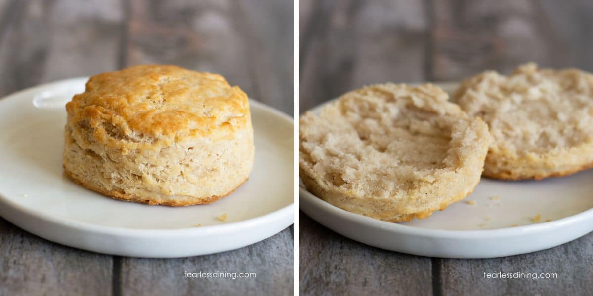 Photos of biscuits I made with this flour blend.