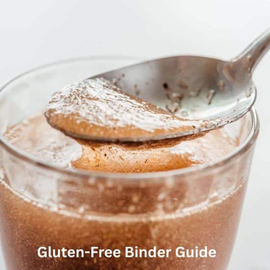 A glass with psyllium husk gel.