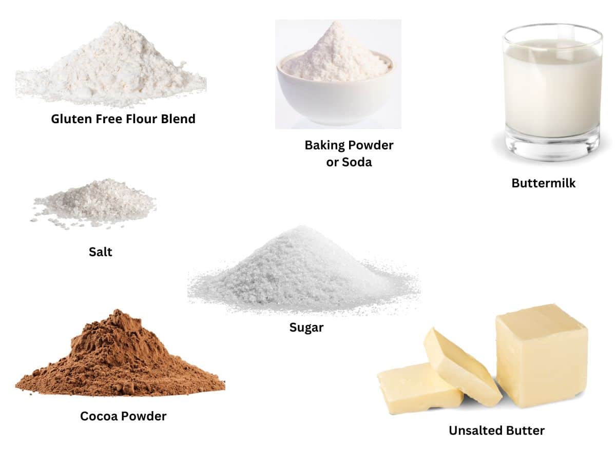 Photos of the ingredients I used to make the chocolate biscuits.