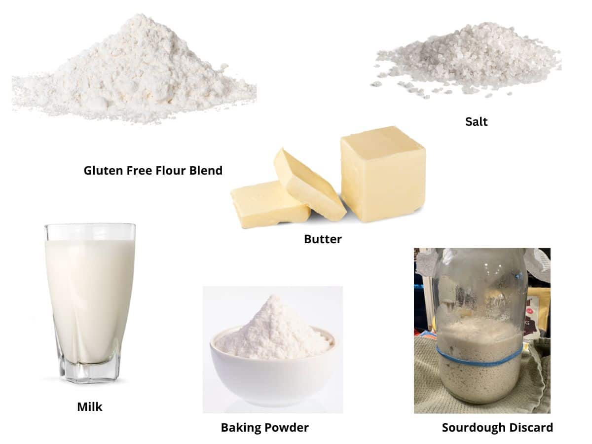 Photos of the biscuit ingredients.