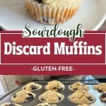 A Pinterest pin image of the muffins.
