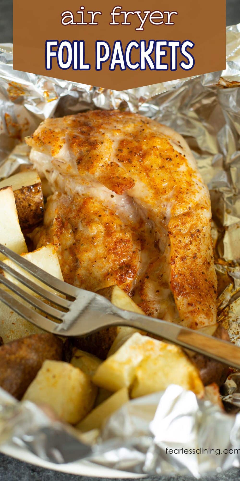 Easy Chicken Air Fryer Foil Packets - Fearless Dining