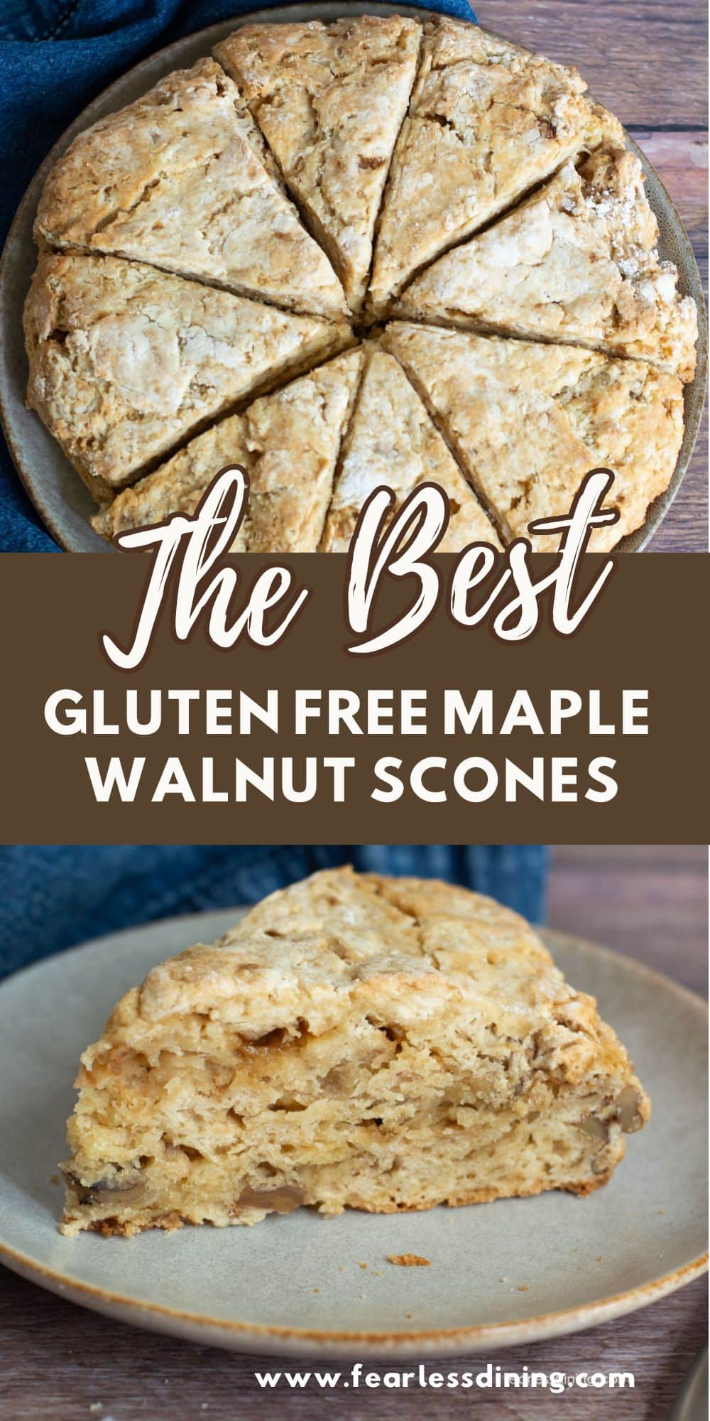 Easy GlutenFree Maple Walnut Scones Fearless Dining