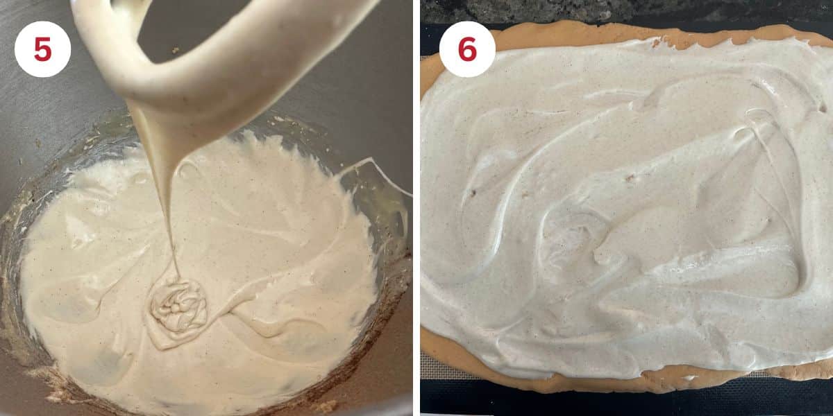 Mixing the fluff in a stand mixer.