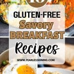 A Pinterest pin image of the breakfast recipes.