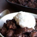 A Pinterest pin image of the chocolate bread pudding.