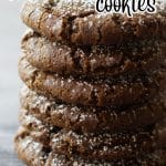 A Pinterest pin image of the gluten free ginger molasses cookies.